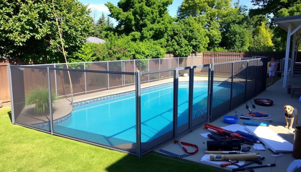 pool safety fence